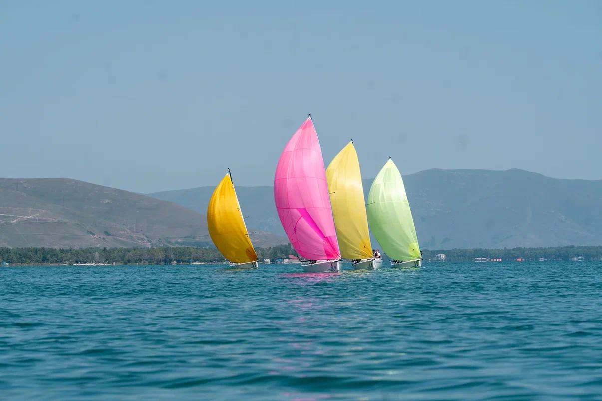 Networking session at the IT Regata, view of Lake Sevan